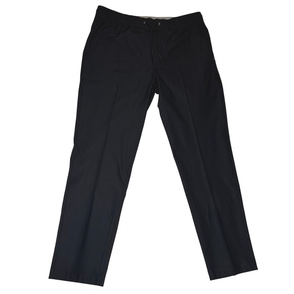 Vuori Mens Meta Elastic Waist Pant XL Black Performance Drawstring Athletic - Picture 1 of 16